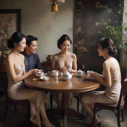 朋友间的欢乐茶聚