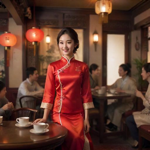 家庭喝茶的欢乐时光