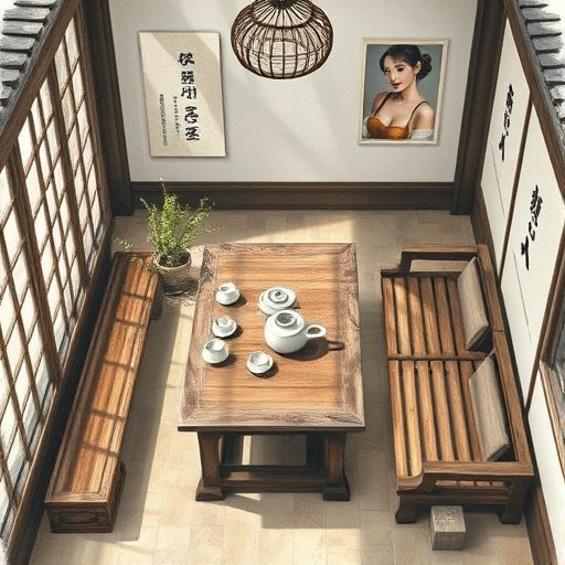 清新茶室布置