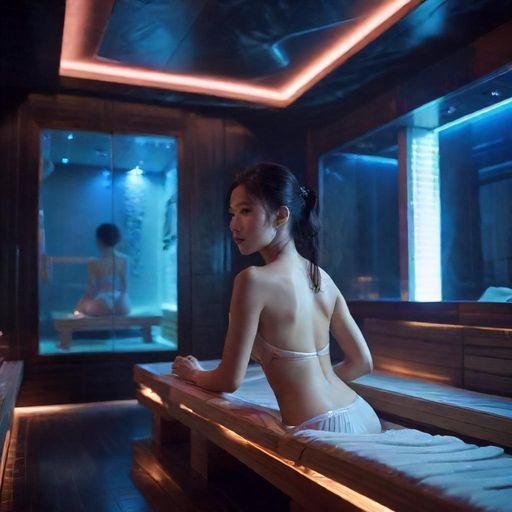 深圳桑拿会所现代科技感环境