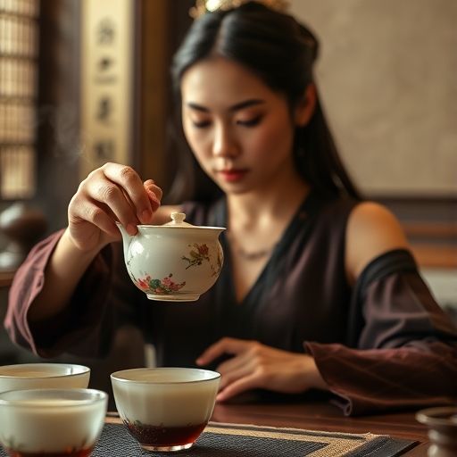 茶艺师优雅泡茶