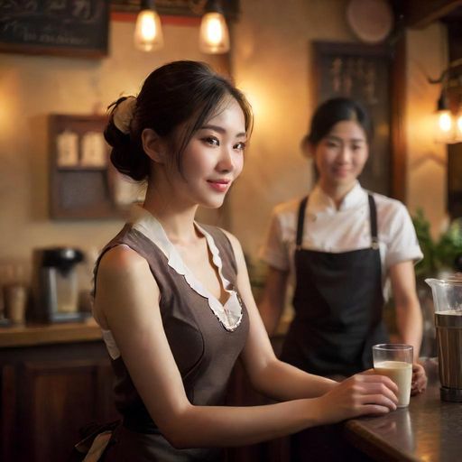 茶艺师与顾客的友好互动
