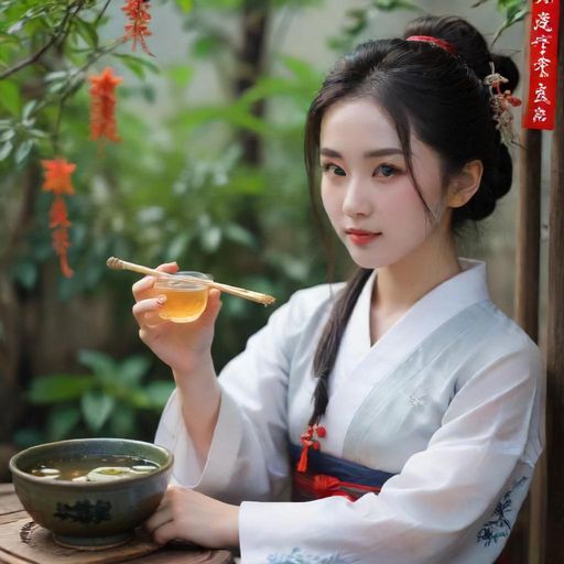 展示用户收到高端品茶外卖后的真实场景