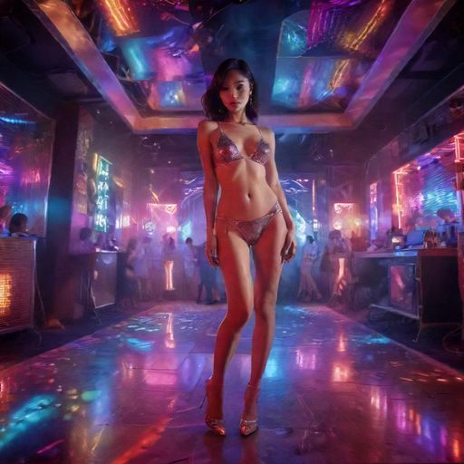 qt场舞池的热闹派对氛围