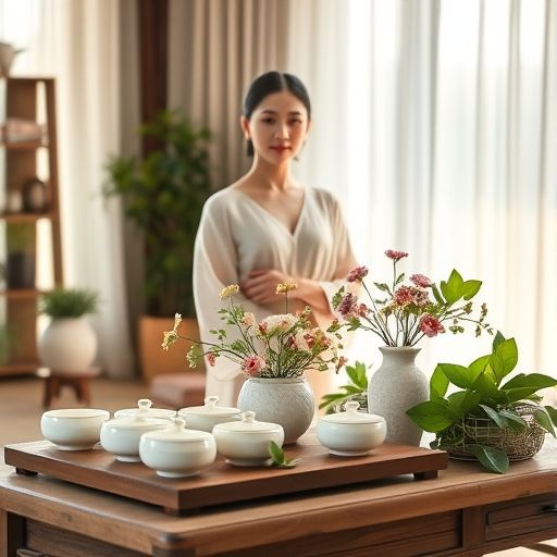 养生馆花茶摆拍
