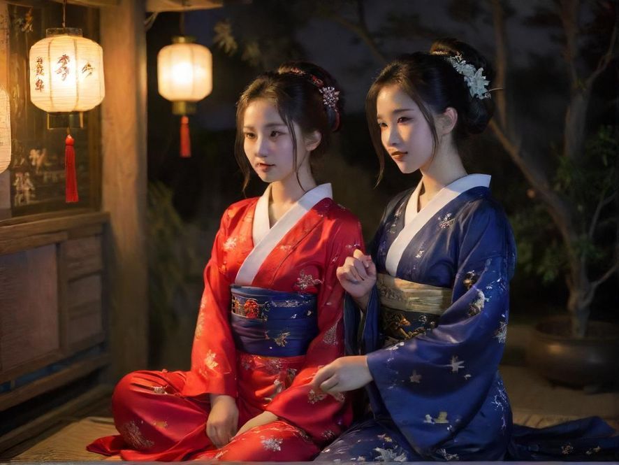 福田夜蒲派对的热闹场景