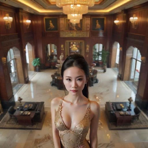 广州悦来香会所大厅豪华装修效果图
