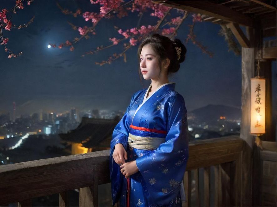 广东夜场霓虹灯街景，充满赛博朋克风格的夜晚城市景观