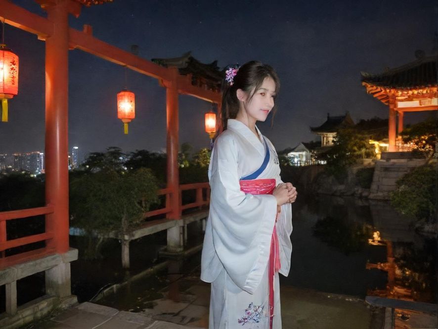 繁华都市夜景，霓虹灯光璀璨