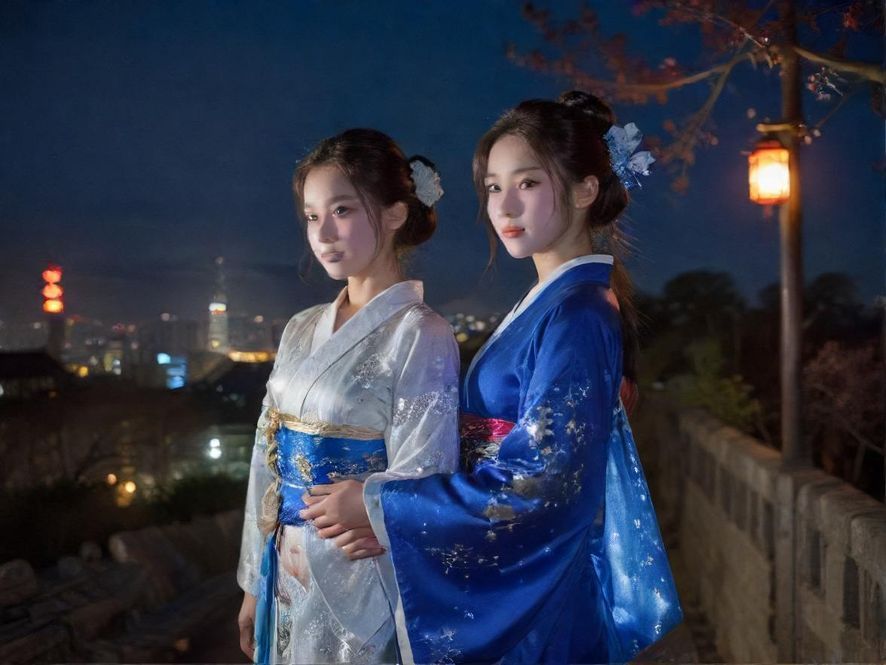 深圳夜场街景夜间繁华景象