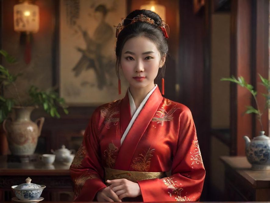 深圳品茶会所茶艺师斟茶场景