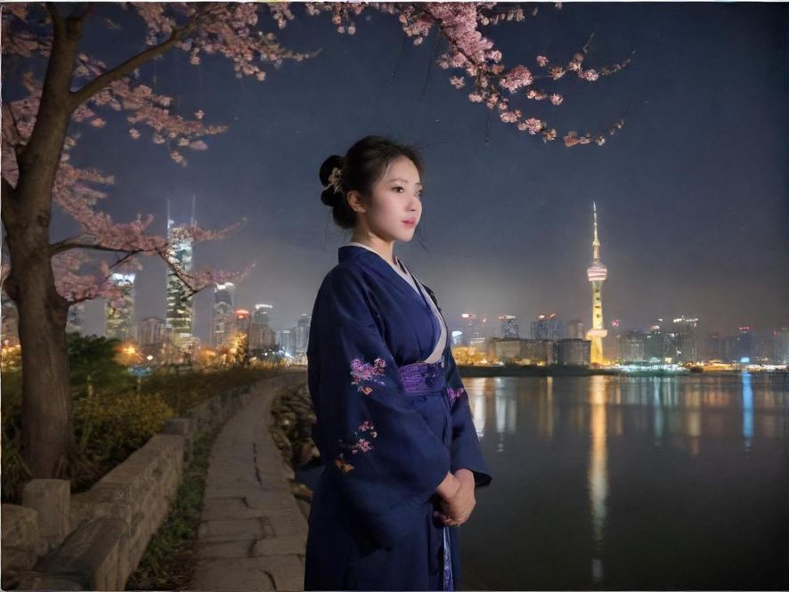 深圳夜色中的休闲场所入口