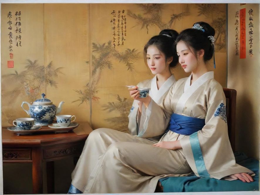 广州一处品茶场所的内部细节