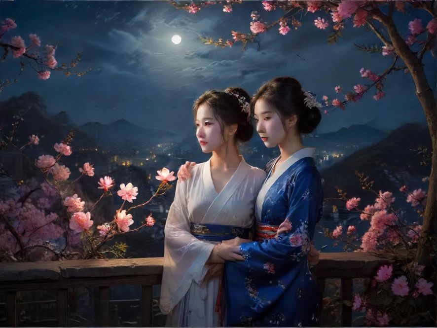 百花丛会所夜景，展现奢华与神秘氛围