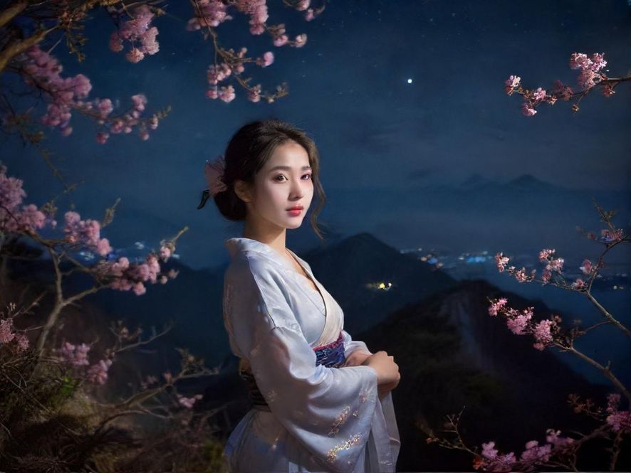 佛山葵花浦夜场繁华街景
