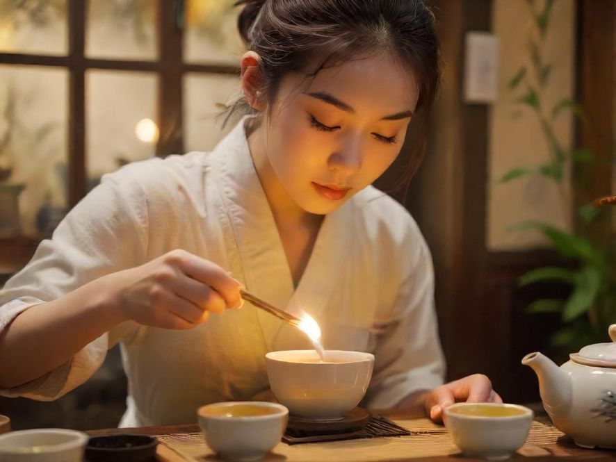 茶艺师现场泡茶