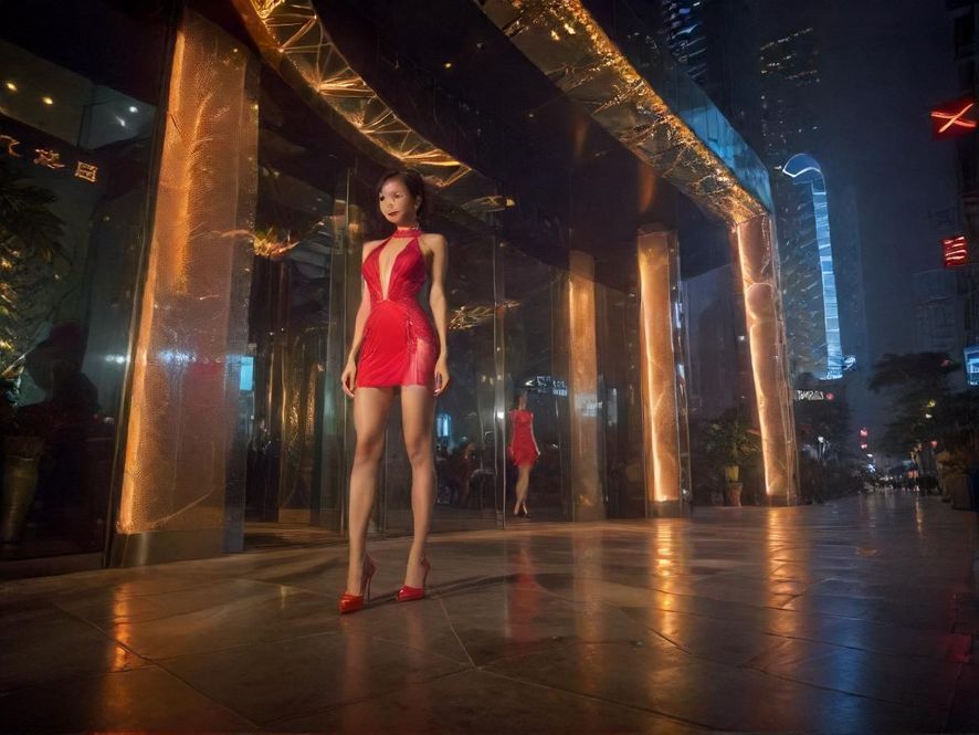 深圳高端休闲会所夜景入口