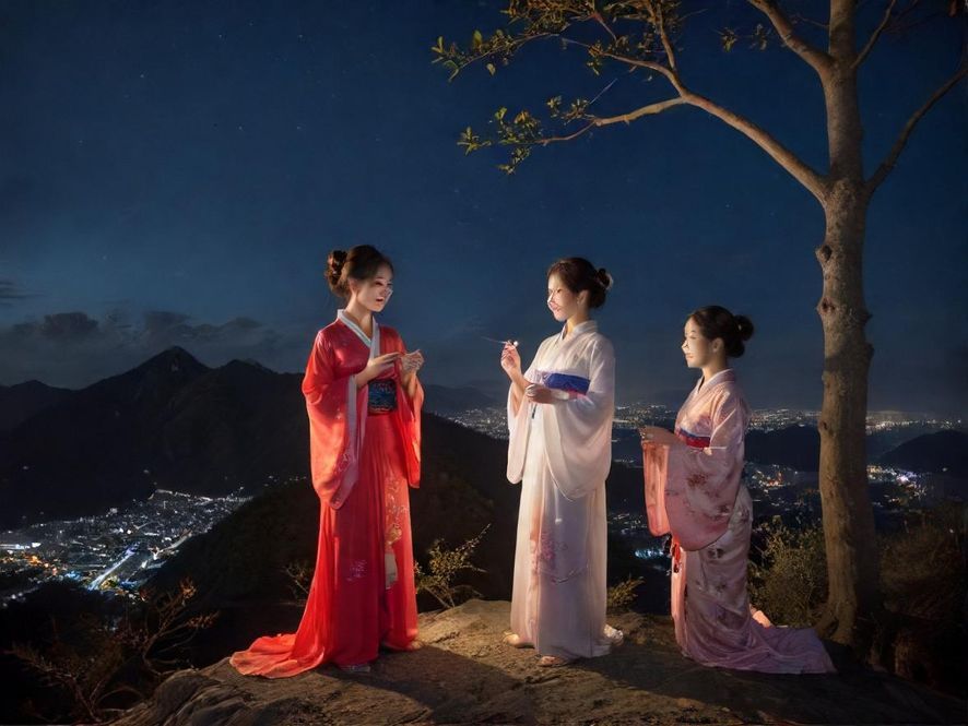 佛山夜晚的城市街景
