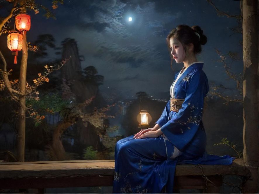 罗湖夜场街景霓虹灯光氛围图