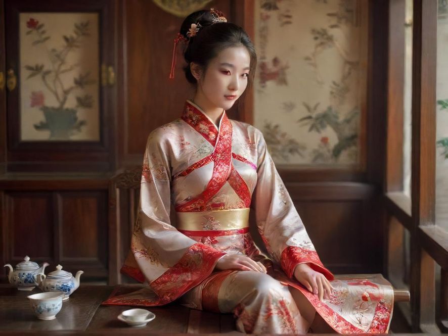 深圳龙华茶艺师表演泡茶场景