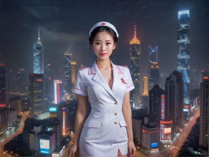 广东夜场灯火辉煌场景