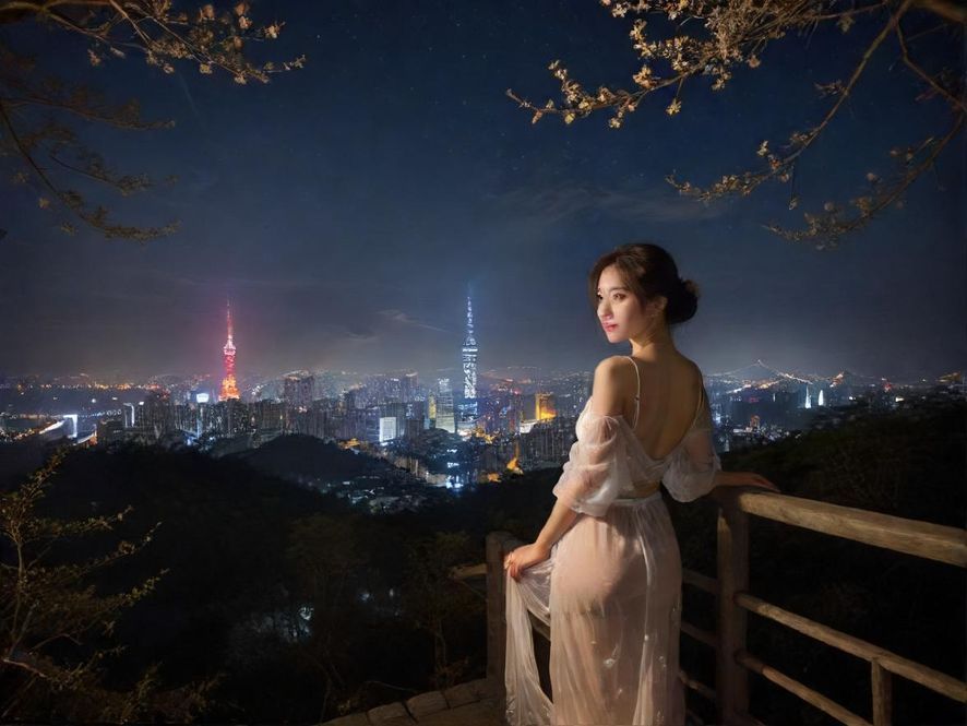 深圳夜场会所夜景背景