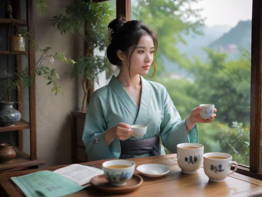在葵花蒲典广州享受一杯暖心茶饮