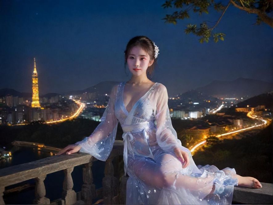夜场灯火阑珊的北京夜景