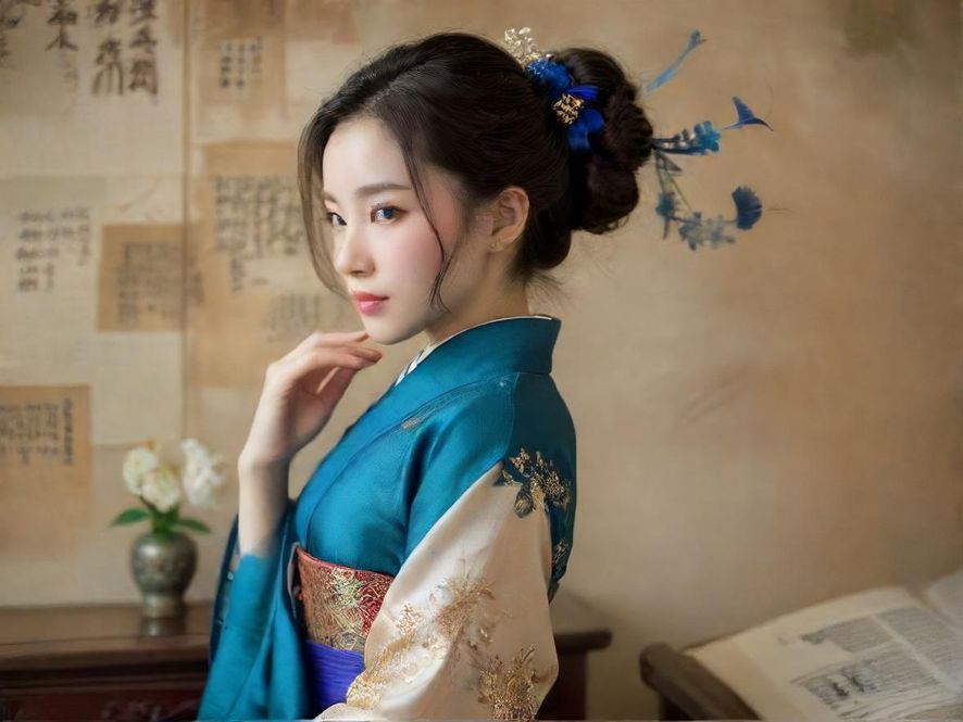 一位年轻女性在温馨咖啡馆里,神情愉悦地使用笔记本电脑,享受自由兼职的惬意时光。