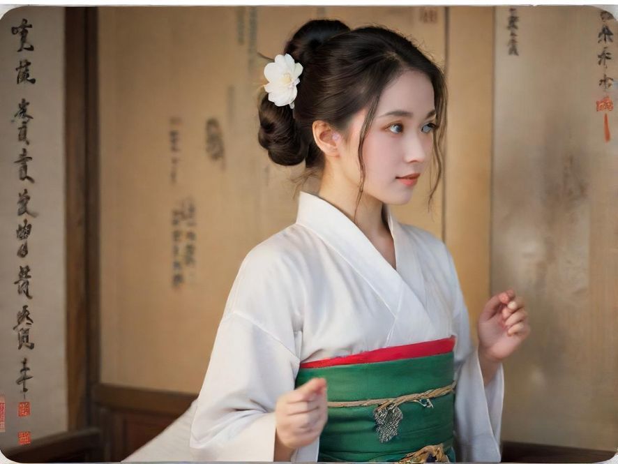 一个女孩在客厅里享受明月论坛官网的休闲时光