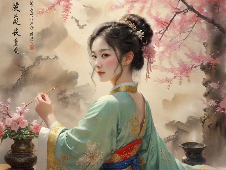 一位神秘女士在温馨茶室中品味生活,享受私密时光。