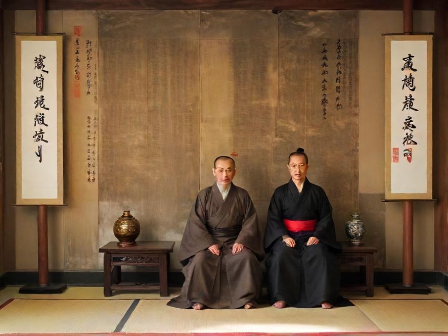 一间宽敞明亮、设计现代简约的高端桑拿房,蒸汽弥漫,营造出放松宁静的氛围。