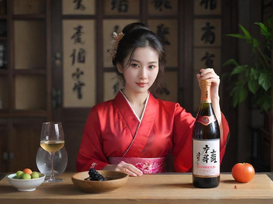 一位气质优雅的女士在私密酒窖中,专注于红酒品鉴课程,神情投入,柔和的灯光映照出酒杯中晶莹的酒液,氛围温馨而雅致。