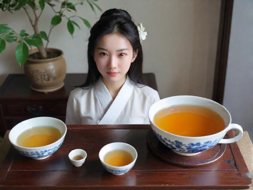 广州茶艺师在古典茶楼中优雅泡茶